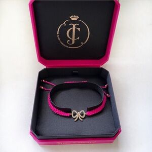 Juicy Couture Pink and Gold Bow Friendship Bracelet